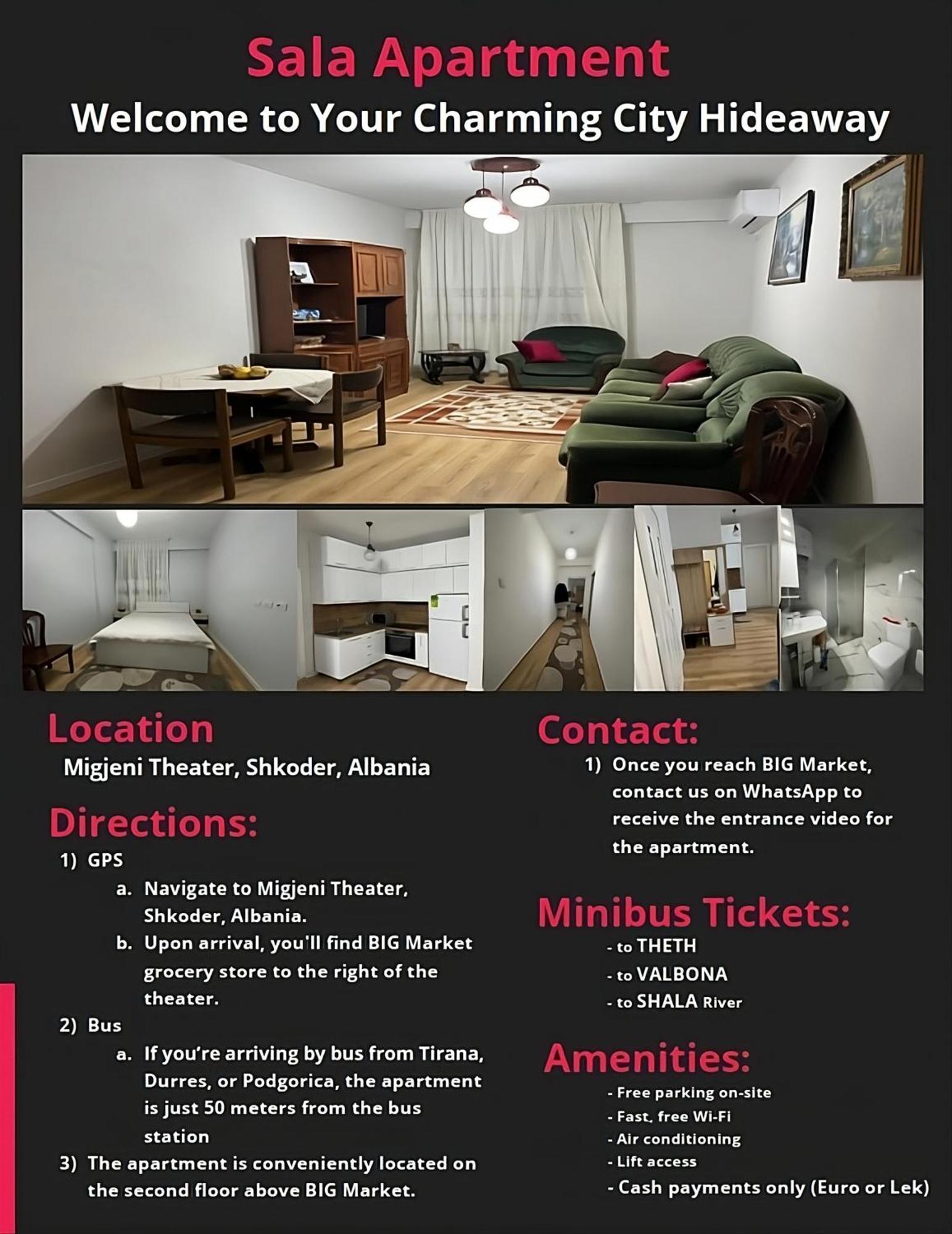 Sala Apartment Shkodër Exteriér fotografie